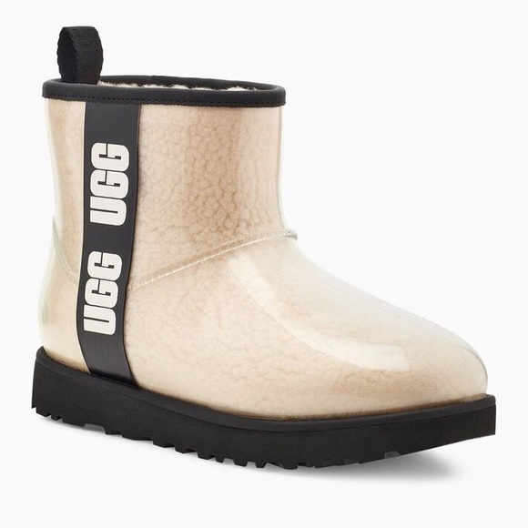 Classic Clear Waterproof Mini UGG Boots - Women’s Size 8 - Picture 1 of 12